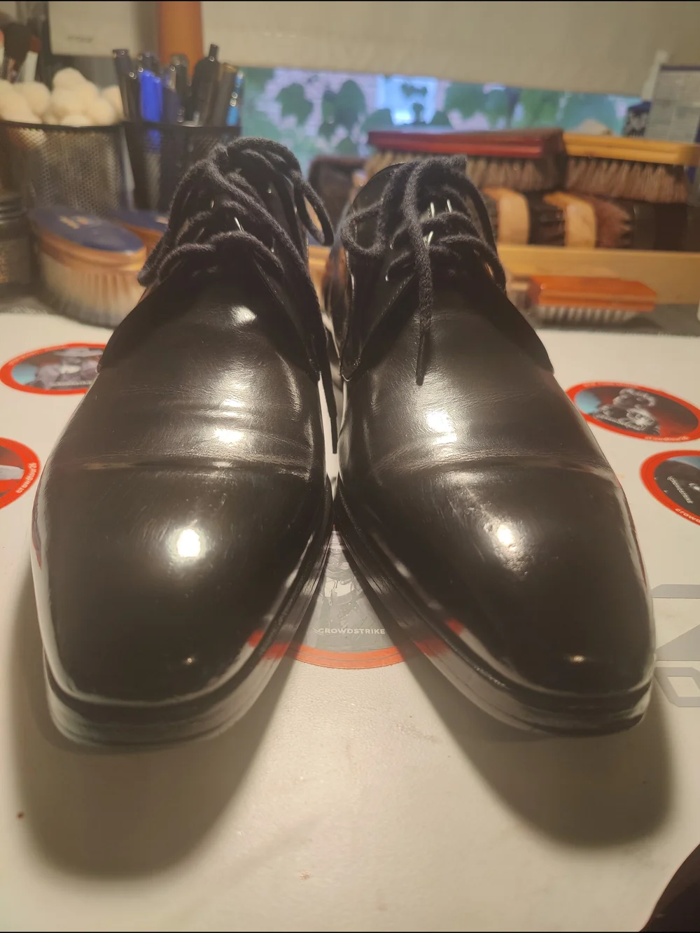 Classic Men's Black Leather Lace-Up Dress Shoes